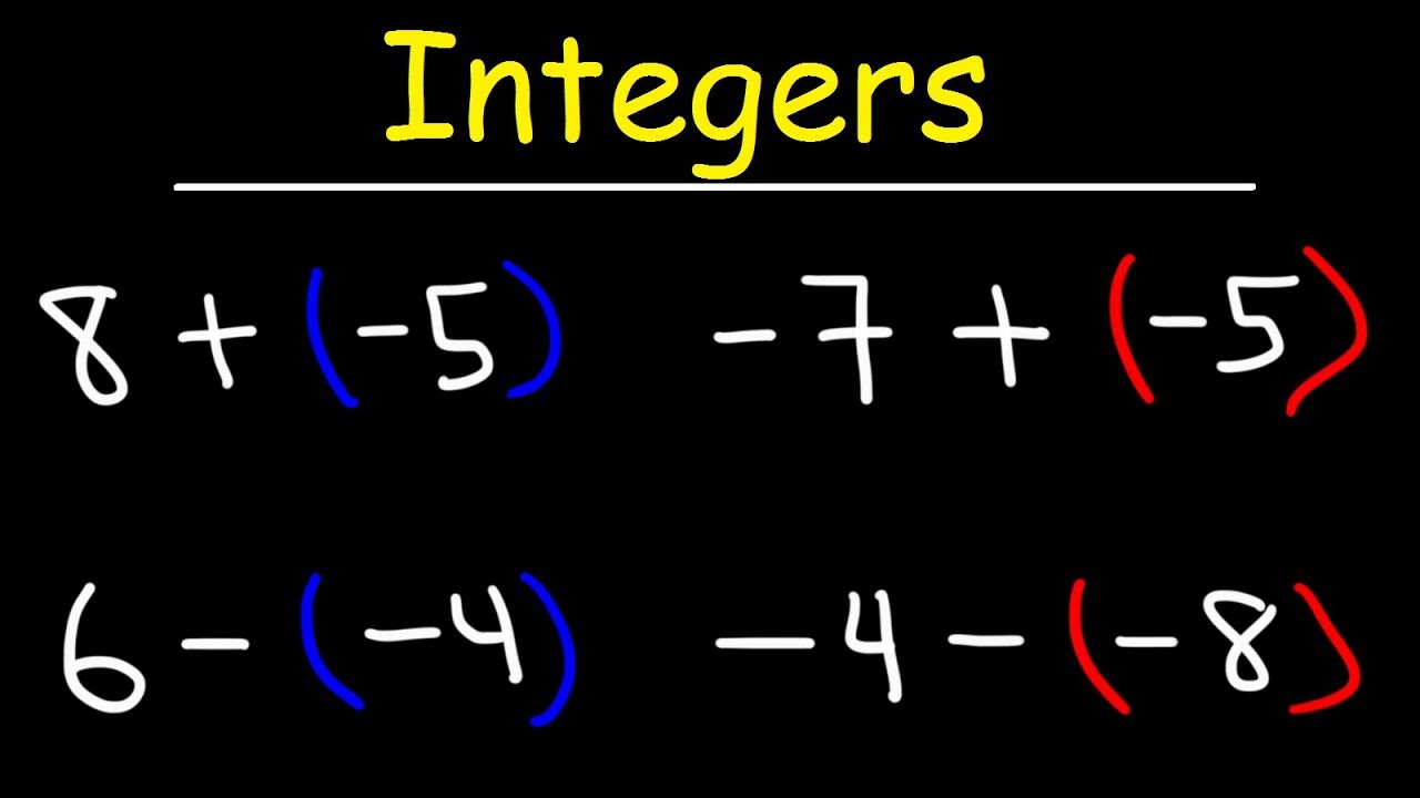 Addition and Subtraction Of Integers