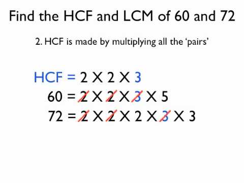 Highest Common Factor H C F Method